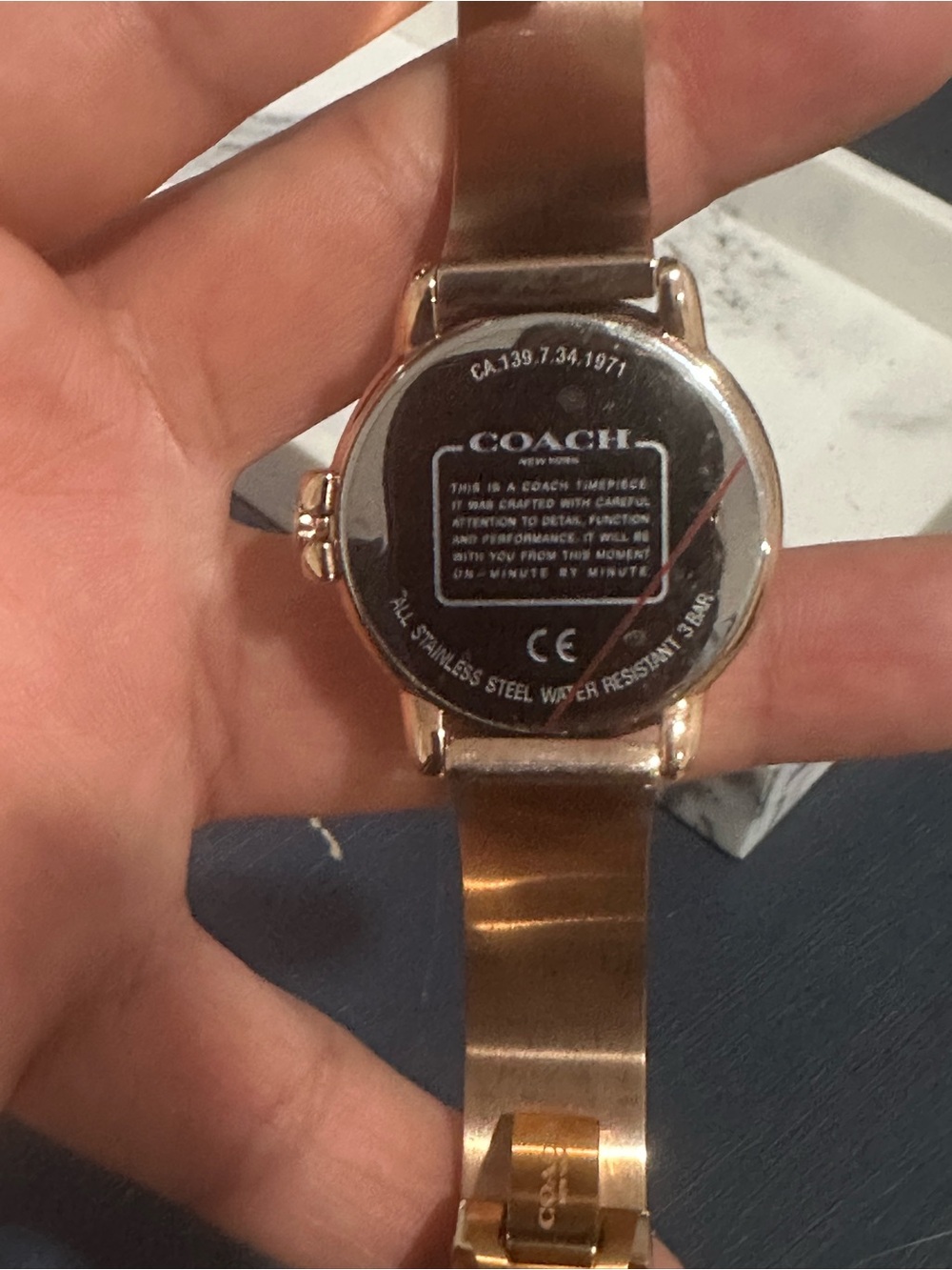 Coach Rose Gold Signature Link Women's Watch - Picture 5 of 7